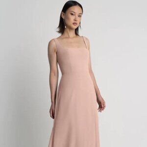 Jenna by Jenny Yoo Knit Crepe Bridesmaid Dress in Whipped Apricot Size 6